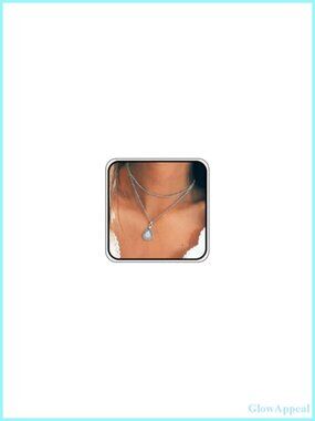 Silver Layered Bar Pendant Necklace Boho V Neck Women Jewelry
